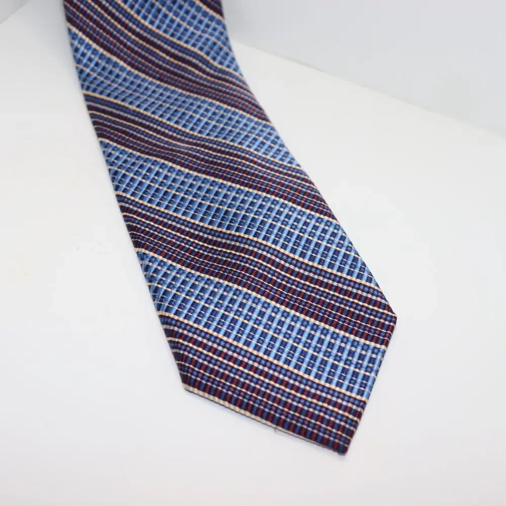 Vintage Shane Barnes Frequency Silk Striped Tie 3.5” Wide